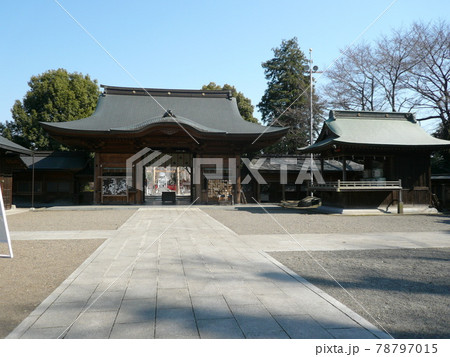 栃木県小山市宮本町にあり、徳川家康も崇拝し、朱神輿を奉納した須賀神社 78797015