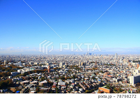 名古屋市、名古屋駅前超高層ビル群の風景 78798272