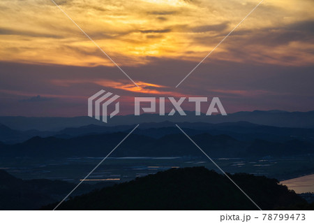 《岡山県》御嶽山から眺める夕景【6月】 《岡山県》御嶽山から眺める夕景【6月】 78799473