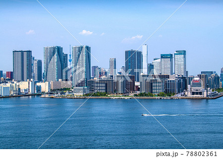 日本の東京都市景観 晴海フラッグなどを望む=2021年6月18日 日本の東京都市景観 晴海フラッグなどを望む=2021年6月18日 78802361