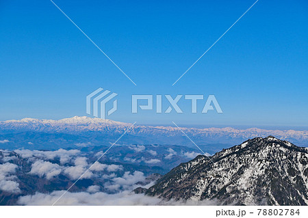 加賀白山　西穂高岳稜線から見る白山 78802784