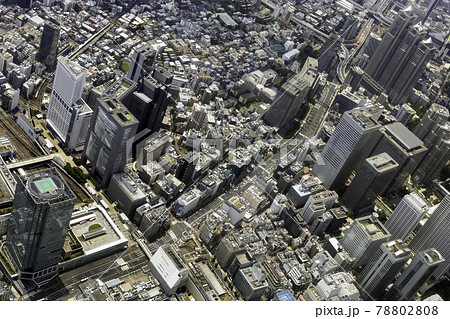 新宿駅南口上空から初台方向を空撮 新宿駅南口上空から初台方向を空撮 78802808