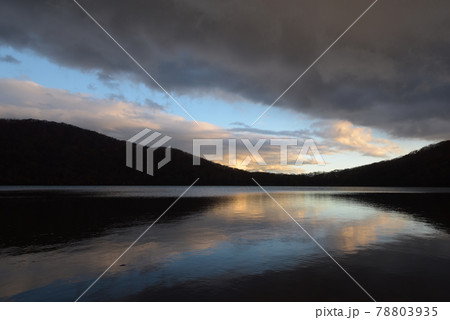 群馬県前橋市の穴場観光スポット 小沼の写真素材