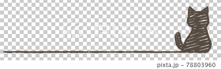 手繪蠟筆式貓線 78803960