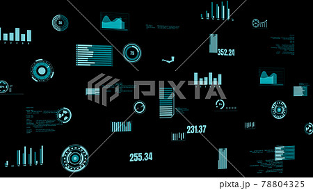 Visionary industry data dashboard presenting machine status 78804325