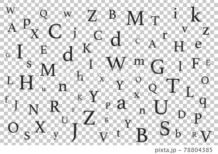 英文英文大寫和小寫字母語言AI矢量素材插圖 78804385