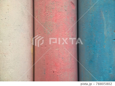 Close-up texture of chalk for drawing multicolored white, pink, blue, yellow, green 78805802