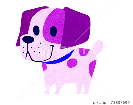 カートゥーンタッチのセントバーナード犬イラストのイラスト素材