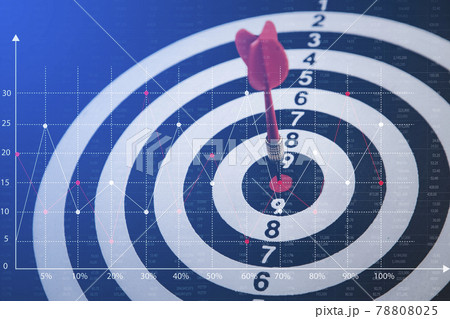 New Target and goal as concept, Close up shot of the dart arrow hit on bullseye, red dart arrow hitting in the target center of dartboard Target hit in the center, challenge in business marketing. New Target and goal as concept, Close up shot of the dart arrow hit on bullseye, red dart arrow hitting in the target center of dartboard Target hit in the center, challenge in business marketing. 78808025
