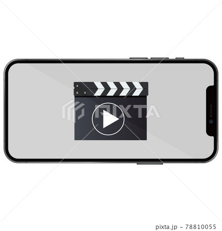 スマートフォン（カチンコ　再生マーク） 78810055
