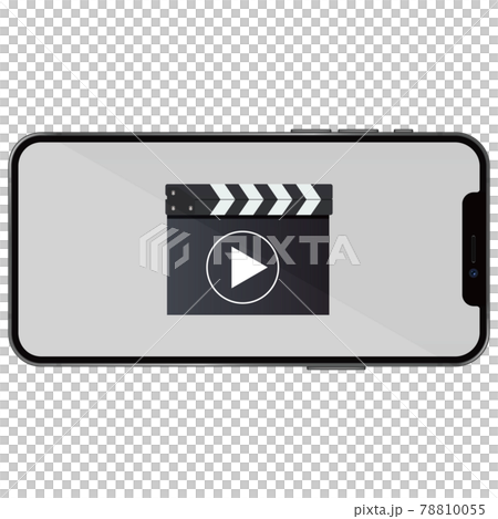 スマートフォン（カチンコ　再生マーク） 78810055
