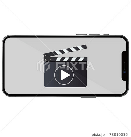 スマートフォン（カチンコ　再生マーク） 78810056