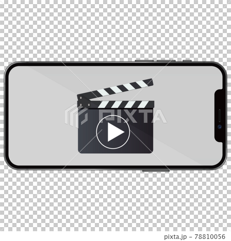 スマートフォン（カチンコ　再生マーク） 78810056