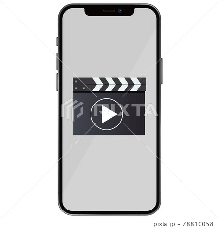 スマートフォン（カチンコ　再生マーク） 78810058