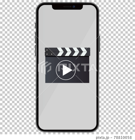 スマートフォン（カチンコ　再生マーク） 78810058