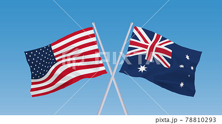 アメリカとオーストラリアの旗