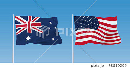 アメリカとオーストラリアの旗 アメリカとオーストラリアの旗 78810296