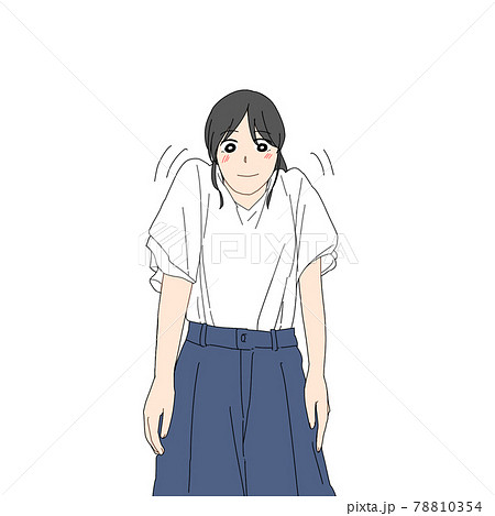 肩をあげてストレッチをする女性 肩をあげてストレッチをする女性 78810354