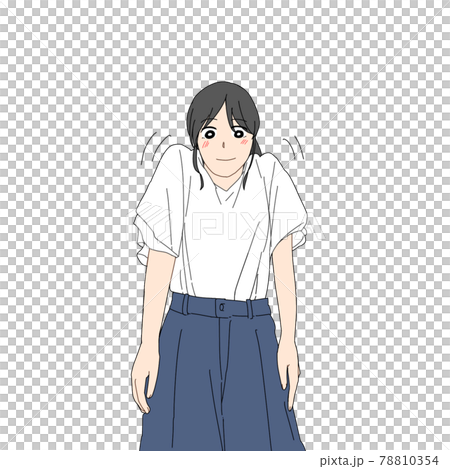 肩をあげてストレッチをする女性 肩をあげてストレッチをする女性 78810354