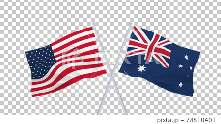American and Australian flags 78810401