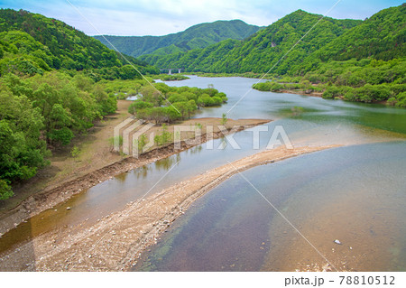 大塩沢橋からの風景　五十里湖周辺の景色　日光市　　　　　 78810512