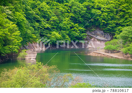 大塩沢橋からの風景 五十里湖 周辺の景色 日光市      大塩沢橋からの風景 五十里湖 周辺の景色 日光市      78810617