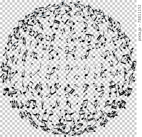 音符地球黑色精細 CG 插圖摳圖 78811152