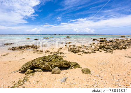 沖縄県宮古島、6月の砂浜・日本 沖縄県宮古島、6月の砂浜・日本 78811334