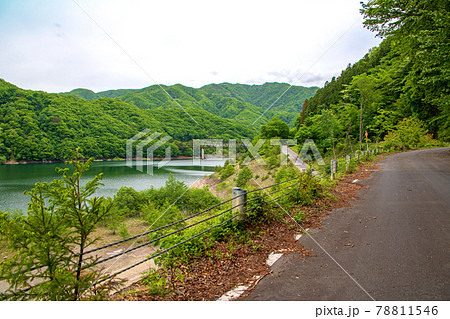 五十里湖 湯西川温泉駅周辺の景色 日光市      五十里湖 湯西川温泉駅周辺の景色 日光市      78811546