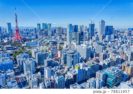 東京 2020年 景色 HDR 展望 展望台 俯瞰 遠景 昼間 快晴 青空 東京 2020年 景色 HDR 展望 展望台 俯瞰 遠景 昼間 快晴 青空 78811957