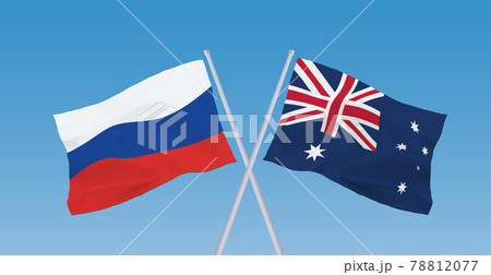 ロシアとオーストラリアの旗 78812077