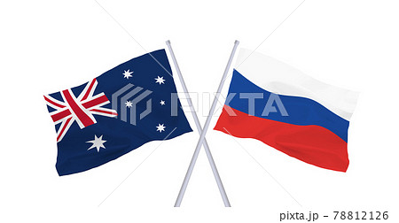 ロシアとオーストラリアの旗