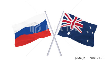 ロシアとオーストラリアの旗 ロシアとオーストラリアの旗 78812128
