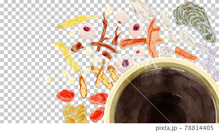 漢方生薬「柴胡加竜骨牡蛎湯」手描き水彩風イラスト 漢方生薬「柴胡加竜骨牡蛎湯」手描き水彩風イラスト 78814405