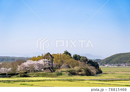 鳥取県米子市 春の伯耆古代の丘公園の遠景 鳥取県米子市 春の伯耆古代の丘公園の遠景 78815466