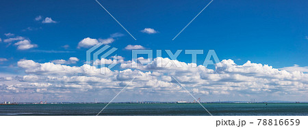 (千葉県ー風景パノラマ)夏空と東京湾風景3 (千葉県ー風景パノラマ)夏空と東京湾風景3 78816659