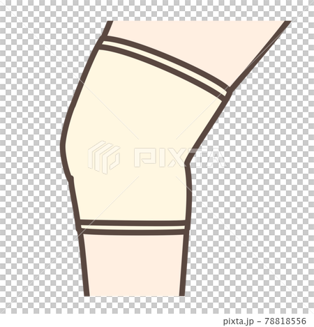 膝用サポーターのイラスト素材