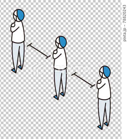 People lined up at a distance 78820243