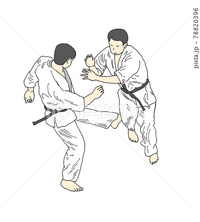 空手の組手における技の攻防 78820396