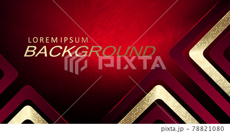 Textured illustration of a red shade, gold arrows with a mosaic 78821080