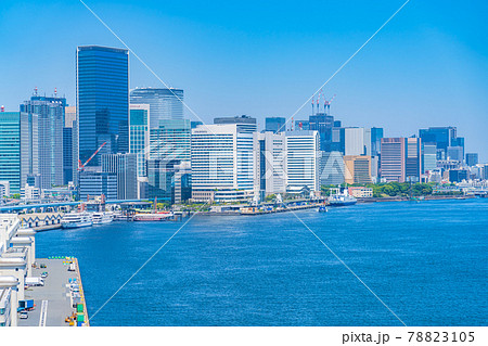 東京の都市風景 お台場レインボーブリッジ 遊歩道からの風景 東京の都市風景 お台場レインボーブリッジ 遊歩道からの風景 78823105