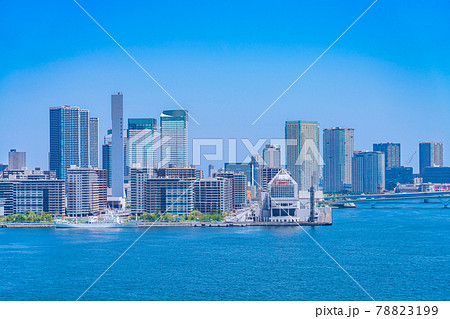 東京の都市風景 お台場レインボーブリッジ 遊歩道からの風景 東京の都市風景 お台場レインボーブリッジ 遊歩道からの風景 78823199