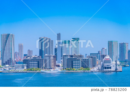 東京の都市風景 お台場レインボーブリッジ 遊歩道からの風景 78823200