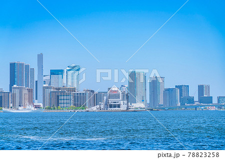 東京の都市風景 都立芝浦南ふ頭公園から晴海方面の景色 東京の都市風景 都立芝浦南ふ頭公園から晴海方面の景色 78823258