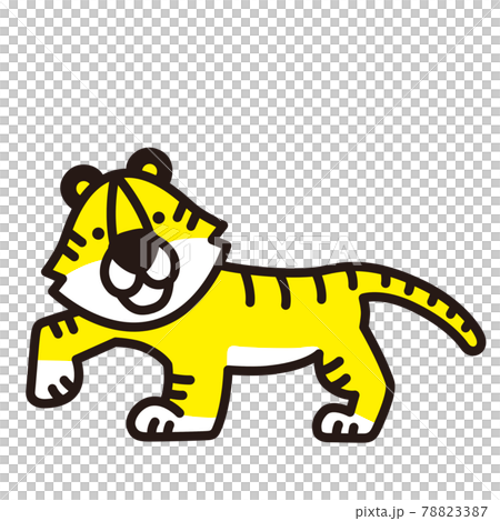 Tiger character illustrations that can be used for the New Year's greetings 78823387