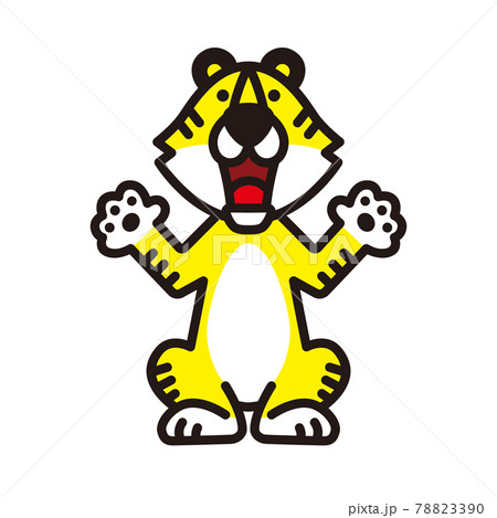 寅年の年賀に使えるトラのキャラクターイラスト 78823390