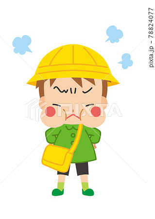 頬を膨らませてプンプン怒っている可愛い幼稚園児の男の子のイラスト 白背景 頬を膨らませてプンプン怒っている可愛い幼稚園児の男の子のイラスト 白背景 78824077