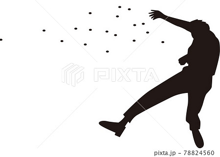 吹き飛ばされるビジネスマン 吹き飛ばされるビジネスマン 78824560