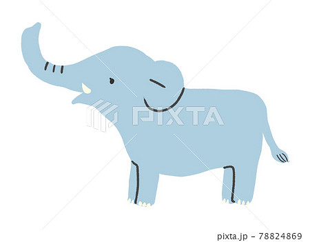 かわいい象のイラストのイラスト素材