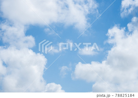 beautiful sky with white clouds on clear blue sky 78825184